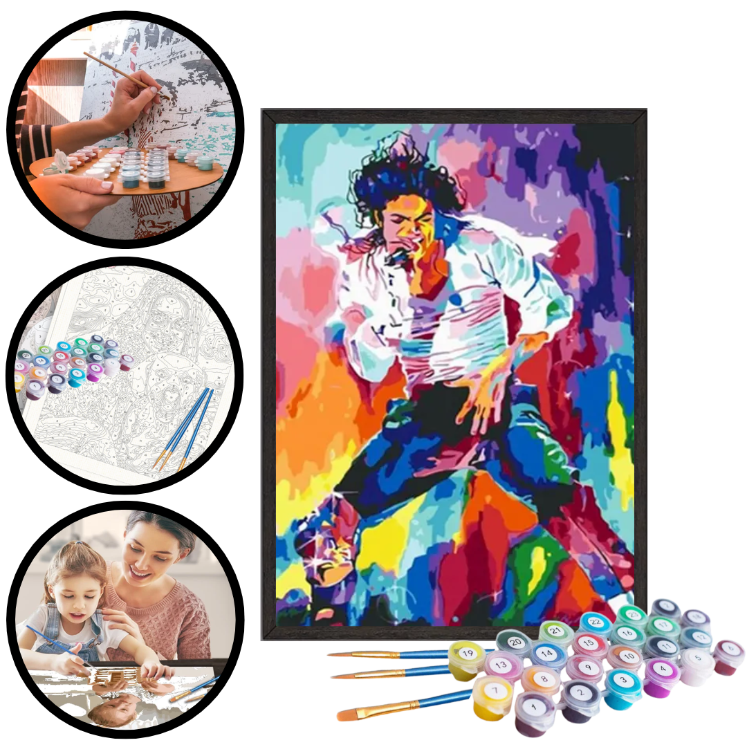 Paint By Numbers - Colorful Michael Jackson