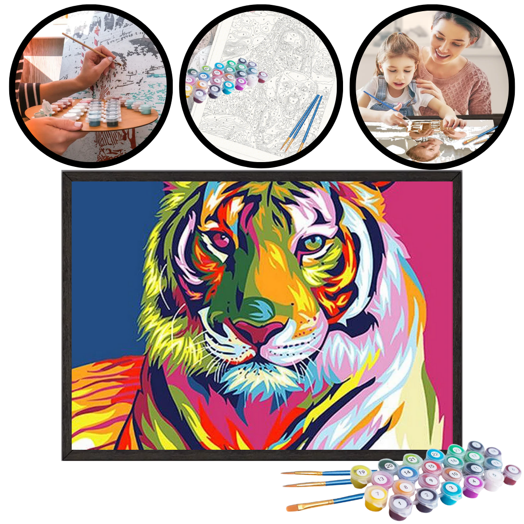 Paint By Numbers - Colorful Tiger