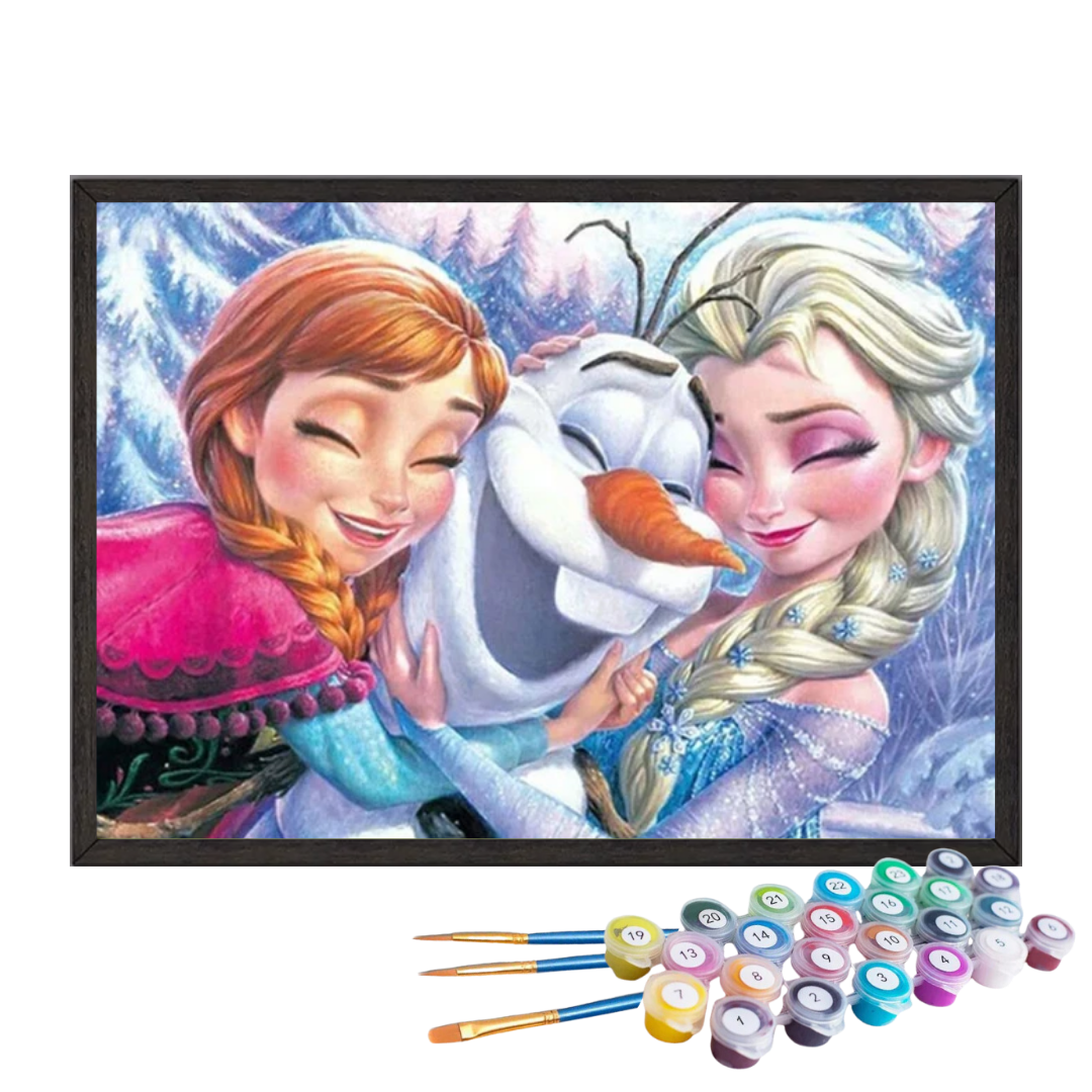 Paint By Numbers - Anna, Elsa and Olaf