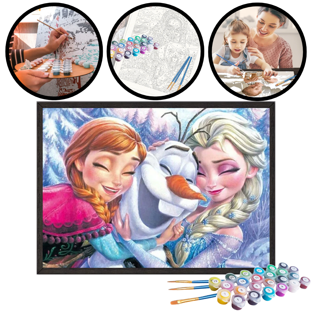 Paint By Numbers - Anna, Elsa and Olaf