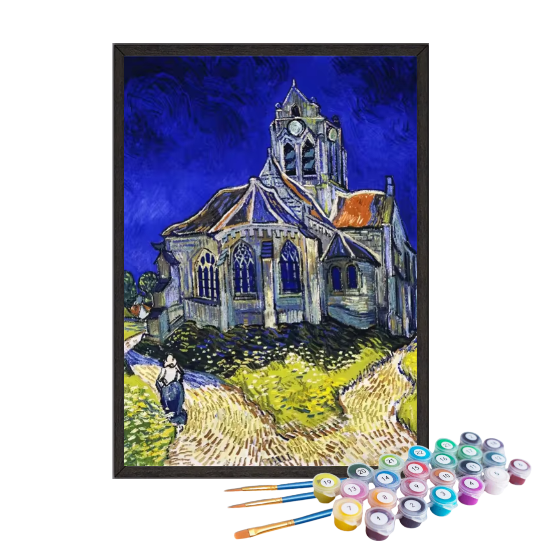 Paint by Numbers - Van Gogh - The Church of Auvers - KIT DIY