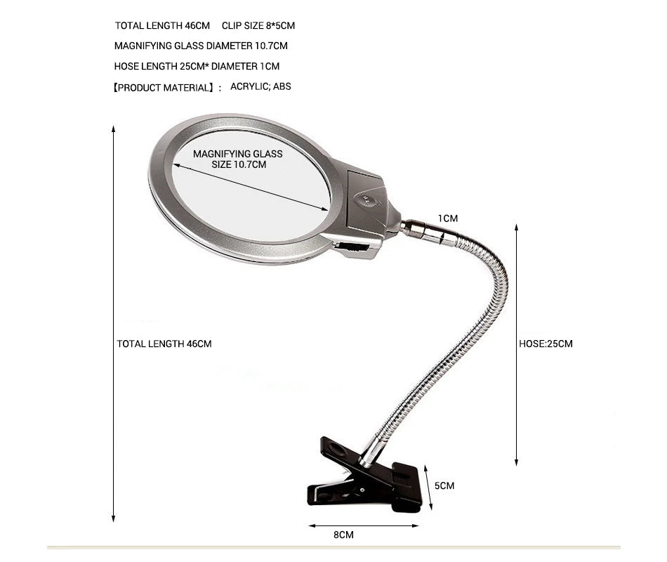 Magnifying Glass With LED Light - Cure Palette