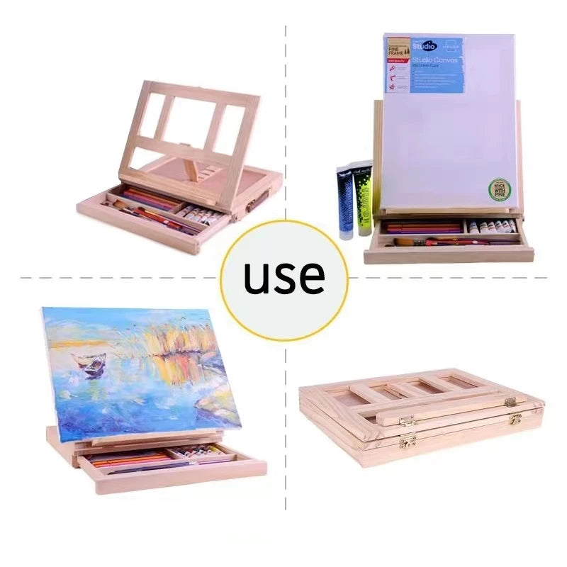 Premium Box: Portable Wooden Easel for Painting Artists - Paint by Numbers - Kits Accessories DIY - Accessories