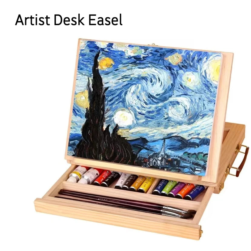 Premium Box: Portable Wooden Easel for Painting Artists - Paint by Numbers - Kits Accessories DIY - Accessories