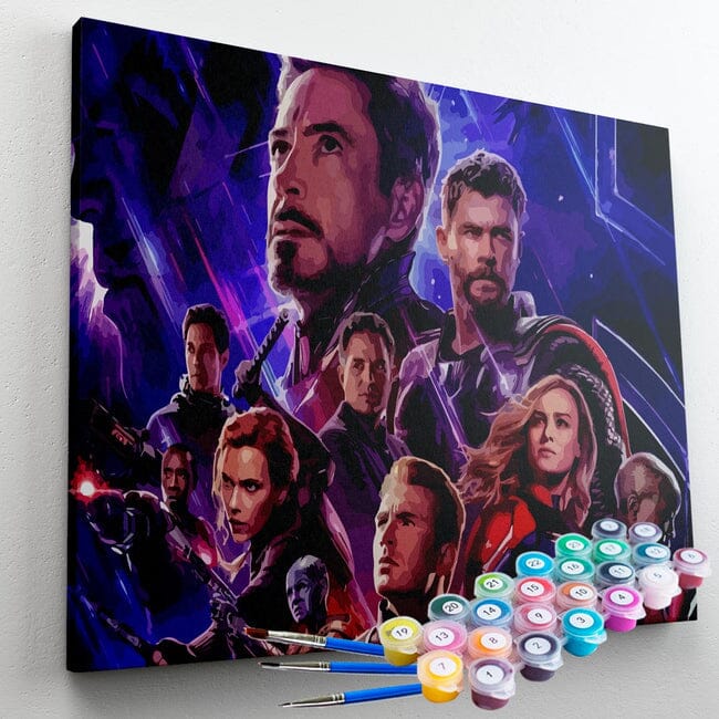 Kit Pintura Terapêutica - Vingadores (Avengers) - Marvel Caminho Da Arte 40x50cm 